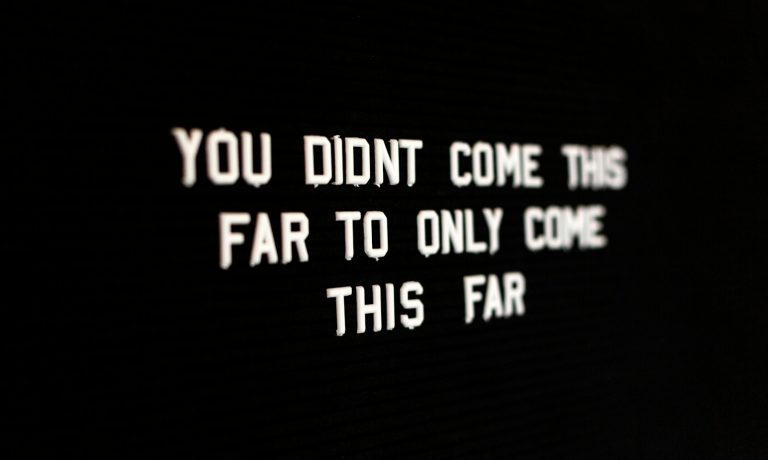 you didnt come this far to only come this far lighted text